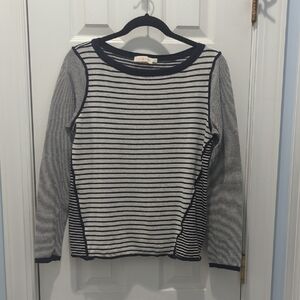 ✨ Tory Burch ✨ Black and White Striped Top Medium